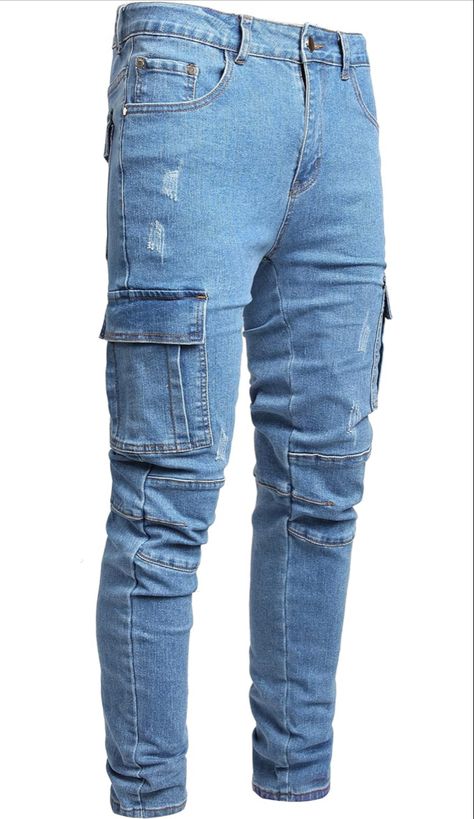 JUNBAOSS Men's Slim Fit Jeans Stretch Ripped Skinny Jeans for Men, Fashion Straight Leg Comfort Flex Waist Casual Pants Jeans For Men Fashion, Ripped Jeans Men, Jeans For Men, Cargo Jeans, Slim Fit Men, Slim Fit Jeans, Ripped Jeans, Stretch Jeans, Men Fashion