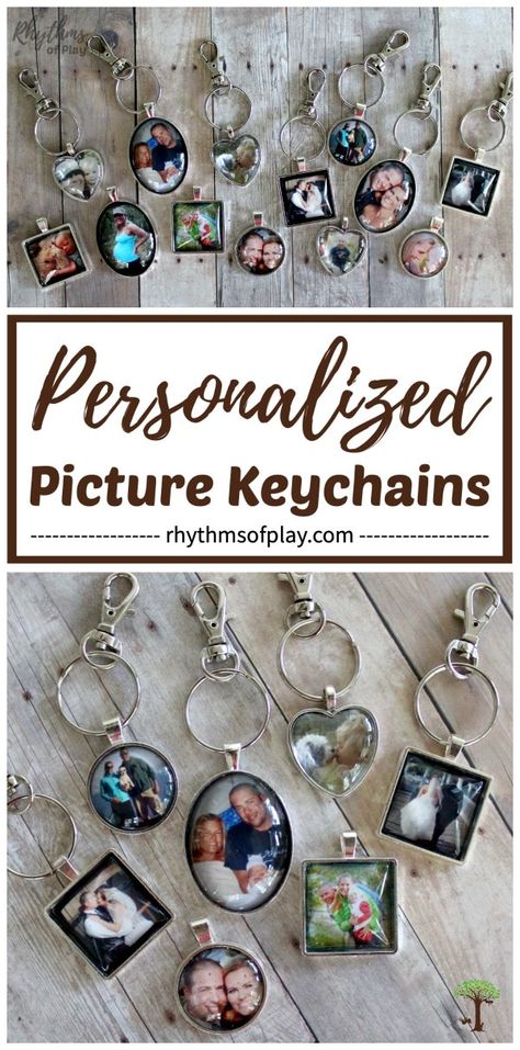 DIY Personalized picture keychain photo charms are an easy homemade gift idea perfect for Mother's Day, Father's Day, Valentine's Day, Christmas, an anniversary, birthday, or wedding favor! Use this tutorial to create unique handmade custom keepsake gifts that parents, grandparents and loved ones will treasure! Keychain Photo, Picture Keychain, Keepsake Crafts, Photo Keyrings, Keepsake Gifts, Diy Gifts For Friends, Friends Diy, Photo Keychain, Photo Charms