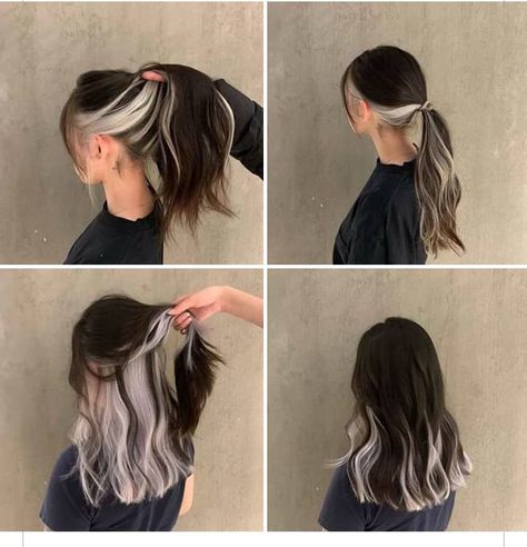 Under Hair Dye, Under Hair Color, Hair Dyed Underneath, Ideas For Dark Hair, Hidden Hair Color, Hair Dye Ideas, Color Ideas For Blondes, Hair Color Underneath, Hair Color Ideas For Blondes