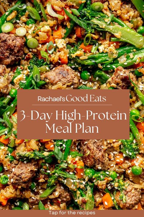 For this 3-day high-protein menu, I wanted to pull together some recipes that would inspire you and make you excited to eat well and to cook up some incredible meals. Breakfast and lunch are usually quick and easy (I love smoothies, high-protein yogurt bowls, eggs & toast, sandwiches, leftovers, etc.), and dinner is where I experiment with new recipes. Tap for the recipes! Healthy Meals For Leftovers, Clean Protein Dinner, High Protein Foods Dairy Free, High Protein Meals No Eggs, Recipes For Abs Meals, Protein Focused Meal Prep, Quick Healthy High Protein Dinner, Make Ahead High Protein Lunch, 35g Protein Meals