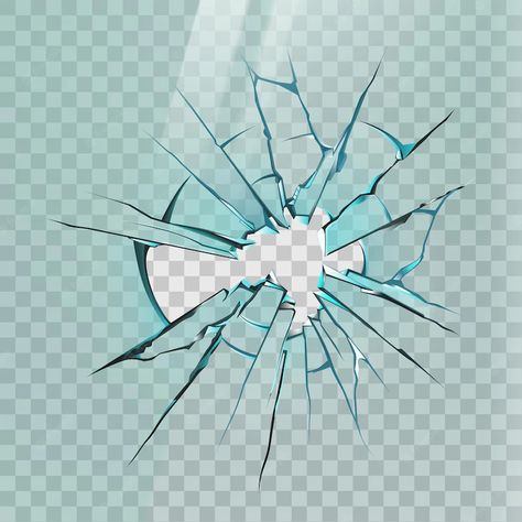 Premium Vector | Broken glass. realistic crack on window, ice or mirror with sharp shards and hole. smashed screen effect, shattered glass vector mockup. illustration glass crash, shattered vandalism, sharp textured Smash Glass, Screen Effect, Shattered Glass, Broken Glass, Drawing Reference, Premium Vector, Graphic Resources, Mockup, Art Reference