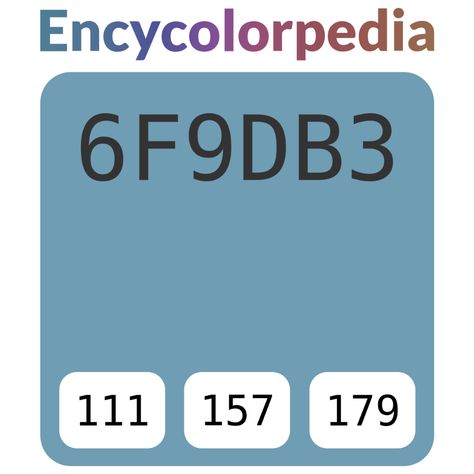 Sherwin-Williams Bluebird Feather - 9062 / #6f9db3 Hex Color Code Blue Sherwin Williams, Cloverdale Paint, Blue Stemware, Pittsburgh Paint, Porter Paint, Crown Paints, Kelly Moore, Valspar Paint, Hex Color