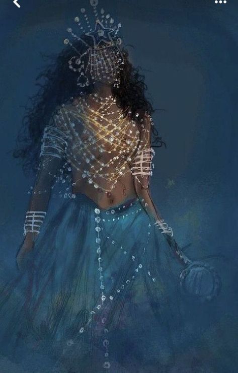 Yemaya Orisha, Yoruba Orishas, Orishas Yoruba, African Mythology, African Goddess, Black Royalty, African Spirituality, Black Mermaid, Sea Witch