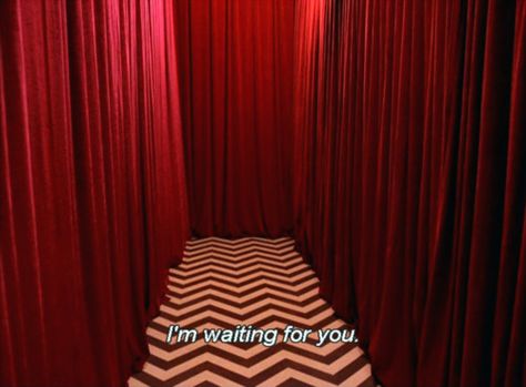 Twin peaks Twin Peaks 1990, Maroon Aesthetic, Audrey Horne, Dale Cooper, I'm Waiting For You, Black Lodge, Laura Palmer, Movies Quotes, Red Room