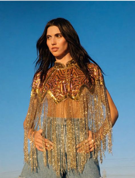 Burning Man Accessories, Beaded Cape, Sequin Cape, Festival Outfits Rave, Diy Bead Embroidery, Festival 2023, Rodeo Outfits, Sequin Fabric, Boho Festival