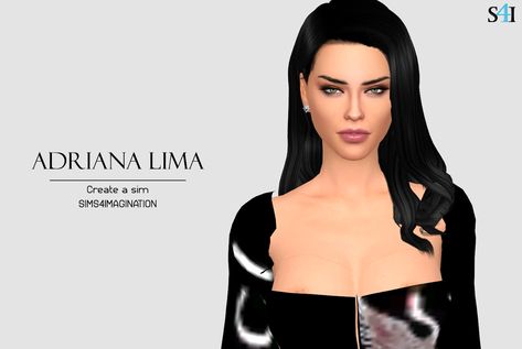 Sim of  Adriana Lima is a Brazilian model and actress, best known as a Victoria's Secret Angel from 1999 to 2018. If you want the same i... Sims 4 Skin, Brazilian Model, Victoria's Secret Angel, Sims 4 Cas, Cc Sims, Animated Images, Adriana Lima, Sims Cc, Sims 4