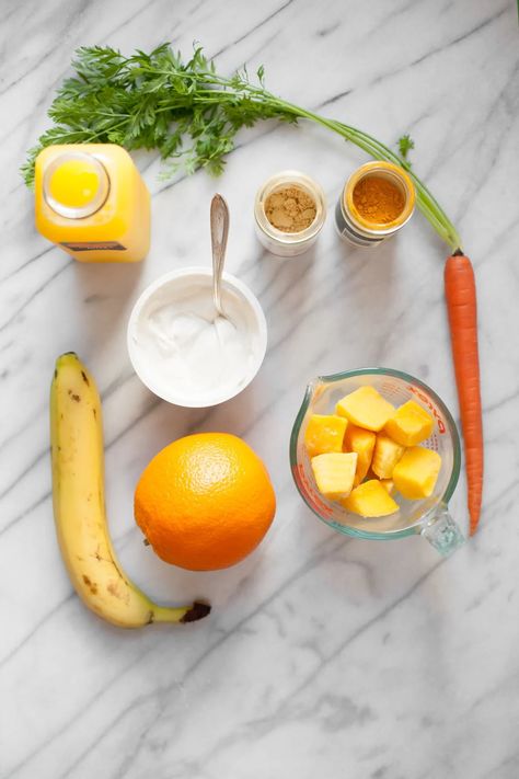 Cold Buster Smoothie | Wholefully Cold Buster Smoothie, Immune Booster Smoothie, Immunity Smoothie, Cold Buster, Immunity Drink, Karen Campbell, Toddler Smoothies, Ginger Peach, Ginger Smoothie