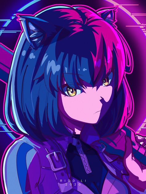 After Yang, Blake Belladonna, Rwby Fanart, Cyberpunk Anime, Rwby Anime, Wallpaper Animes, Fete Anime, Cyberpunk Art, Neon Art