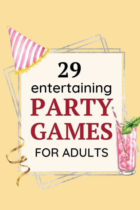 29 entertaining party games for adults Cards Games For Adults, Games To Play At A Party For Adults, Birthday Games Ideas For Adults, Whiteboard Games For Adults, Writing Games For Adults, Funny Birthday Games For Adults, Colour Games For Adults, Best Party Games For Adults, Task Master Games At Home