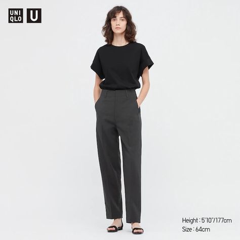 Gray Trousers Outfit Women, Gray Trousers Outfit, Uniqlo Looks, Uniqlo Trousers, Tailored Pants Women, Uniqlo Women Outfit, Uniqlo Outfit, Trousers Women Outfit, Uniqlo Style