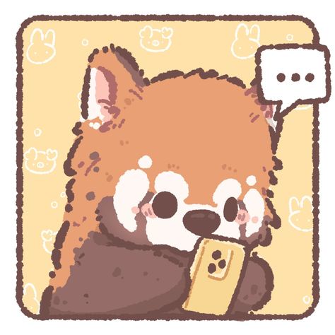 Cute Red Panda Pfp, Cute Red Drawings, Red Panda Cute Cartoon, Red Panda Doodle, Cute Red Panda Drawing, Cute Bear Pfp, Red Panda Icon, Red Panda Pfp, Red Pandas Cute