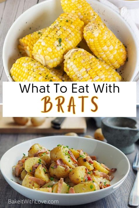 Brats Sidedish, Healthy Bratwurst Recipes, Sides For Bratwurst, Brat Meal Ideas, What To Do With Bratwurst, What To Make With Bratwurst, What To Serve With Bratwurst, Brats Dinner Ideas, Side Dish For Brats