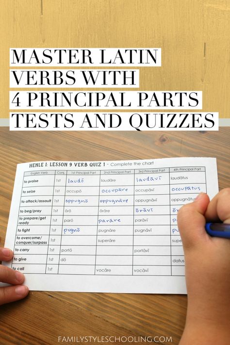 Latin Verbs, Latin Language Learning, Teaching Verbs, Teaching Latin, Classical Homeschool, Self Esteem Worksheets, Latin Text, Latin Language, Verb Worksheets