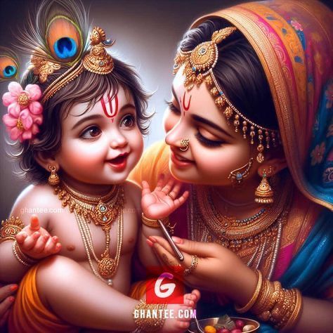 Krishna Childhood, Bholenath Wallpaper, Little Kanha Ji Images, Yashoda Krishna, Childhood Pictures, Ganesh Photo, Cute Mobile Wallpapers, Little Krishna, Baby Krishna