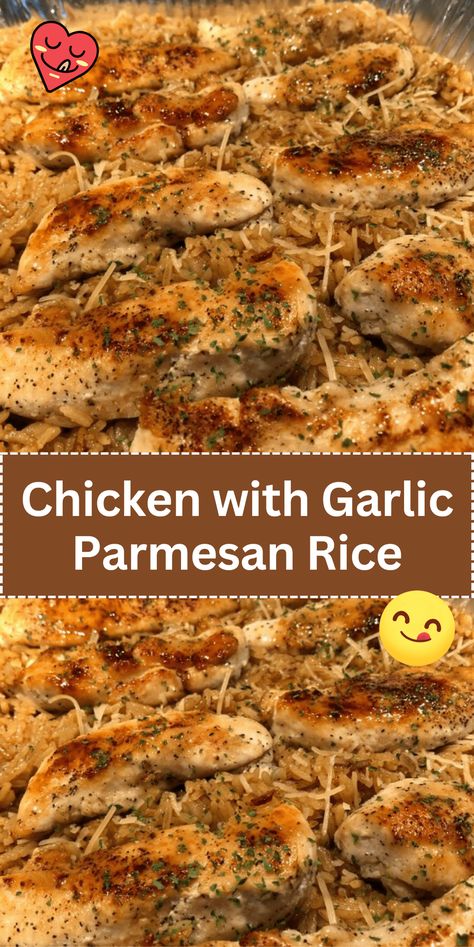 Enjoy a complete meal in one with Chicken with Garlic Parmesan Rice. Tender chicken cooked with flavorful garlic Parmesan rice for a satisfying and easy dinner. Garlic Parmesan Rice, Parmesan Rice, Chicken With Garlic, Iron Skillet Recipes, Sunday Dinner Recipes, Cast Iron Skillet Recipes, Garlic Parmesan Chicken, Chicken And Rice, Tender Chicken