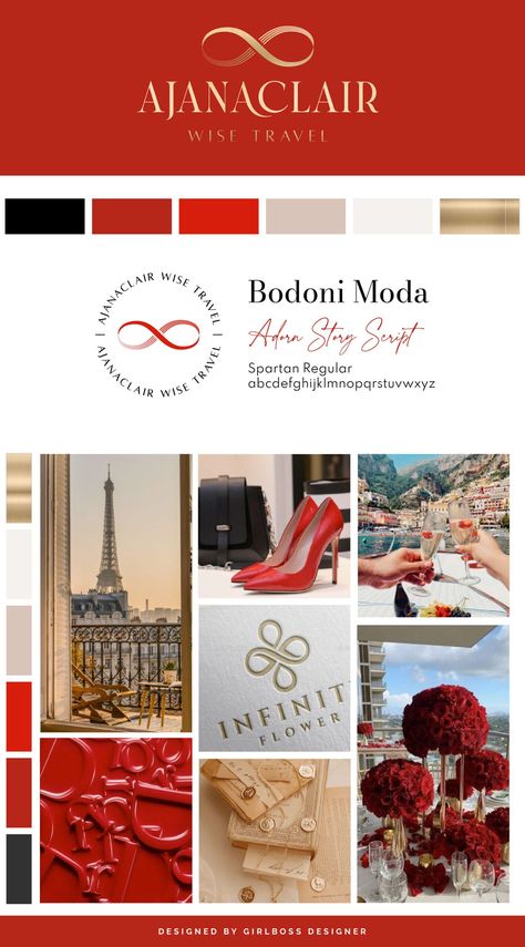 Luxury Red Color Palette, Red Brand Color Palette, Red And White Branding, Red Branding Color Palette, Color Schemes With Red, Color Palette Business, Luxury Color Palette, S Typography, Red Website