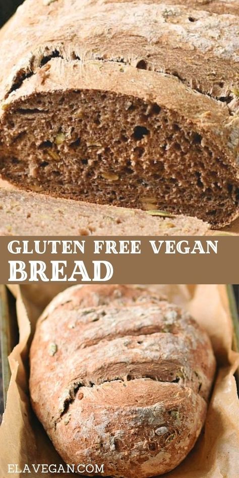 Gluten Free Vegan Bread, Yeast Free Breads, Vegan Bread Recipe, Psyllium Husk Powder, Bread Gluten Free, Gluten Free Recipes Bread, Gluten Free Breads, Gf Bread, Homemade Gluten Free