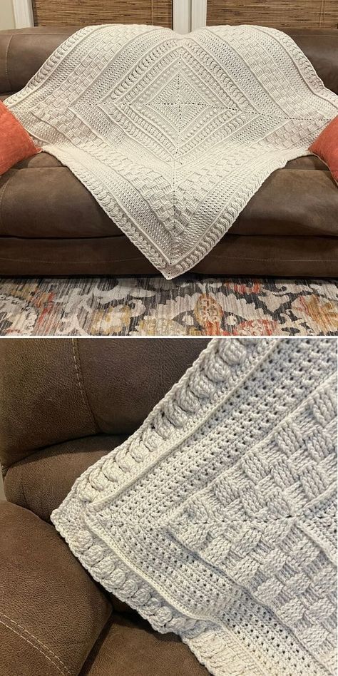 Textured Crochet Blankets – 1001 Patterns Crochet Blanket Round, Cozy Crochet Blanket, Heirloom Blanket, Crochet Throw Pattern, Textured Crochet, Chunky Crochet Blanket, Crochet Afghan Patterns Free, Crochet Stitches For Blankets, Crochet Blanket Designs