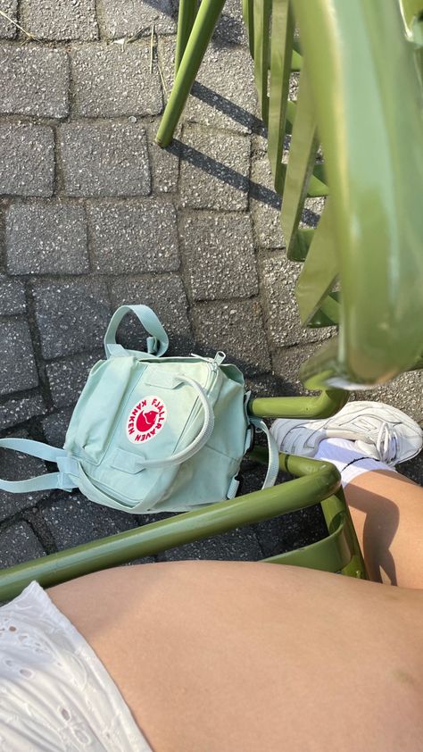 #aesthetic #summer #fila #teal #mint #sun Apple Mint, Kanken Mini, Mint Green Aesthetic, Everything Has Change, Cute Backgrounds, Kanken Backpack, Green Aesthetic, Fjallraven Kanken Backpack, Cute Bag