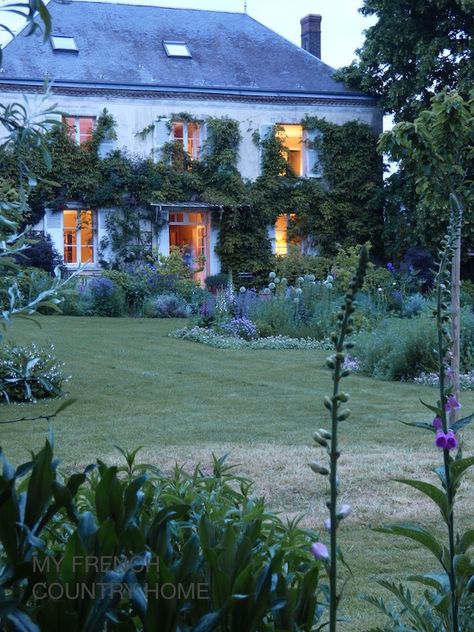 house and garden at my french country home Flower Bed Decor, French Country Garden Decor, Country Garden Decor, Dear Lillie, My French Country Home, French Country Garden, French Country Home, French Cottage, French Garden