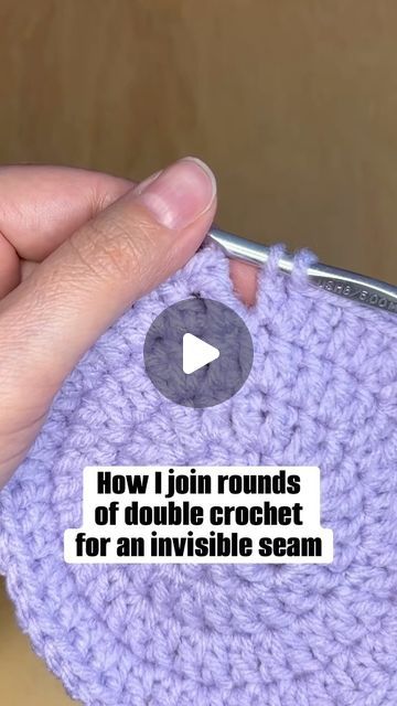 Joining Rounds In Crochet, How To Join Crochet Circles Together, Crochet Invisible Seam, Crochet Seamless Join In The Round, Crochet Joining Techniques Stitches, How To Join Yarn Crochet, Round Crochet Pattern, Crochet Rounds, Invisible Join