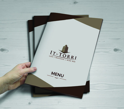 Front cover of the new menu for it-Torri Restaurant in Sliema, designed by Zheta International. Menu Cover Design Restaurant, Menu Front Cover Design, Random Posters, Menu Design Layout, Menu Cover Design, Restaurant Menu Covers, Cafe Menu Design, White Restaurant, Fusion Restaurant