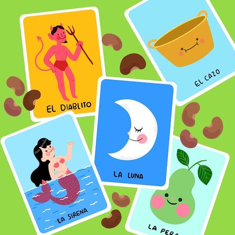 Ilustración de lotería mexicana dibujada... | Free Vector #Freepik #freevector #ilustraciones #tradiciones-mexicanas #tradicion #mexicano School Things, Sticker Ideas, Collage, ? Logo, Drawings