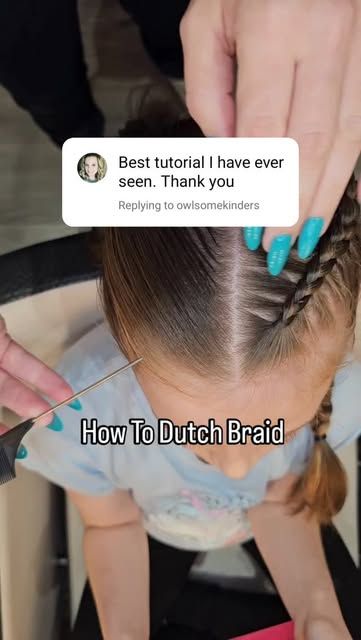 Dutch Braid Tutorial, Dutch Braids, Braid Tutorial, October 21, Hairdo For Long Hair, Dutch Braid, Hair Tutorials, Hair Tutorial, Instagram A