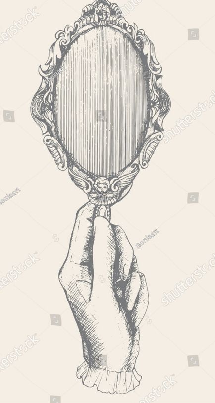 Handheld Mirror Drawing, Hand Held Mirror Drawing, Vintage Hand Mirror Drawing, Holding A Mirror, Hand Mirror Illustration, Holding Mirror Reference, Mirror Digital Art, Hand Holding Mirror Tattoo, Hand Bag Drawing Sketch