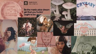 Melanie Martinez Collage, Collage Aesthetic Wallpaper, Portal Wallpaper, Melanie Martinez Dollhouse, Aesthetic Names For Instagram, Baby Collage, Melanie Martinez Photography, Manic Pixie Dream Girl, Name For Instagram