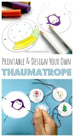 Printable Thaumatrope for Christmas & Winter. Here is a little STEAM Winter Activity for you (well Winter AND Christmas..) learn how all about Victorian Thaumatropes. A great optical illusion toy for kids. Use the Thaumatrope printables to cut & colour, or design your own Snowglobe. What will you put on yours? Great Winter STEAM activity for kids (with a cheeky Santa added for fun)... #Thaumatrope #STEAM #STEAMactivities #Winter #wintercrafts #papercrafts #printables Thaumatrope Ideas, Steam Activity, Victorian Toys, Winter Activity, Winter And Christmas, Steam Activities, Christmas Activities For Kids, Winter Crafts For Kids, Activity For Kids