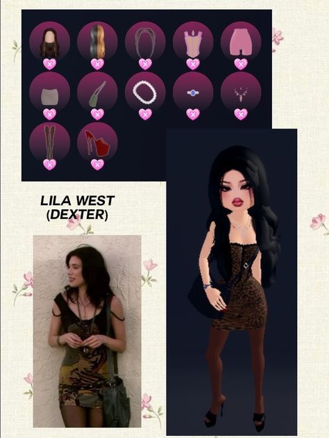 Lila Dexter Outfits, Telenovela Dress To Impress Outfit, Dress To Impress Telenovela, Dexter Lila, Telenovela Outfits, Telenovela Dress To Impress, Lila West, Clothes Game, Silly Clothes