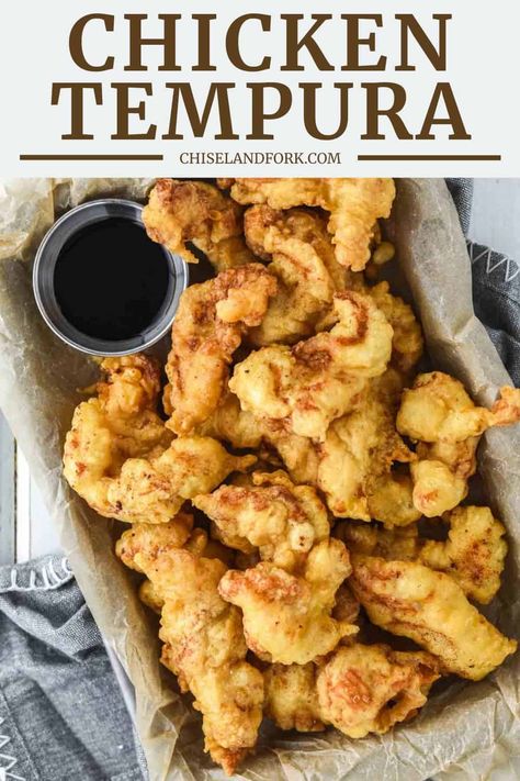 Tempura Chicken, Chicken Tempura, Asian Tacos, Oven Baked Chicken Tenders, Dinners For 2, Honey Bbq Wings, Tempura Recipe, Weekday Lunches, Japanese Meals