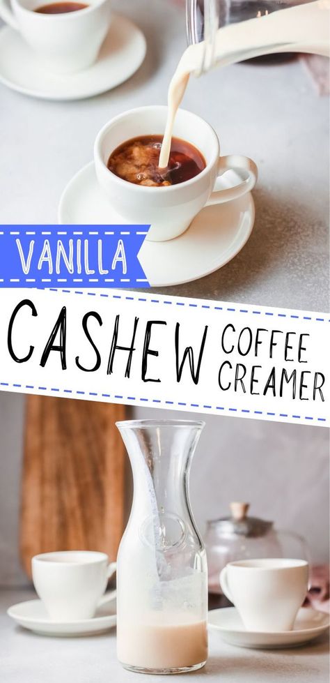 Coffee Creamer Alternative, Cashew Creamer, Flavored Coffee Creamer Recipes, Healthy Coffee Drinks, Vegan Coffee Creamer, Homemade Coffee Creamer Recipe, Healthy Coffee Creamer, Diy Coffee Creamer, Dairy Free Coffee Creamer