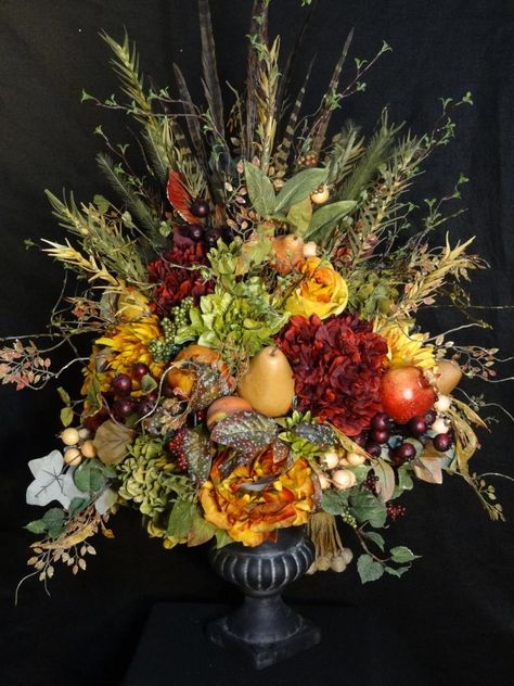 Tuscan Floral Arrangements, Flower Arrangements Home, Rustic Flower Arrangements, Large Floral Arrangements, Large Flower Arrangements, Fall Flower Arrangements, Church Flower Arrangements, Fall Floral Arrangements, Home Floral Arrangements