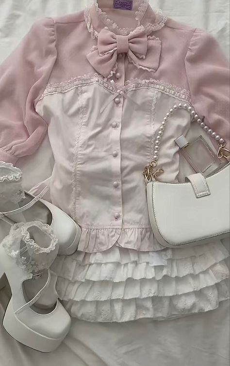 Kawaii Fashion Outfits, Pink Outfits, Really Cute Outfits, Kawaii Clothes, Girly Outfits, Dream Clothes, Looks Vintage, Kawaii Fashion, Cute Fashion