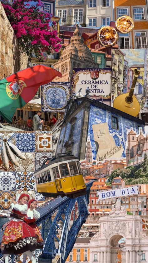 🇵🇹 #portugal #travel #aesthetic #wallpaper #saudade #azulejos #vibes #collage Travel Aesthetic Wallpaper, Europe Wallpaper, Italian Aesthetic, Travel Collage, Iphone Wallpaper Classy, Lisbon Travel, Cute Summer Wallpapers, Europe Aesthetic, Architecture Wallpaper