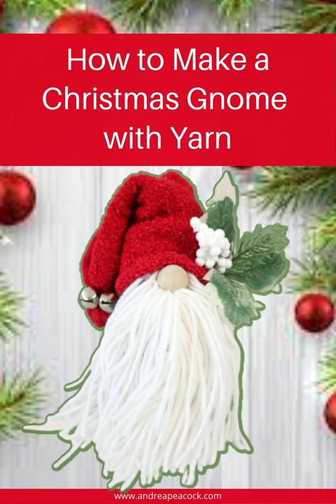 What To Use For Gnome Beard, Gnomes With Yarn Beards, Gnome Beard Ideas, Gnome Yarn Beard, White Yarn Crafts, Gnomes Made With Yarn, How To Make Gnome Beards From Yarn, Gnome Nose Ideas, Gnome Beard From Yarn