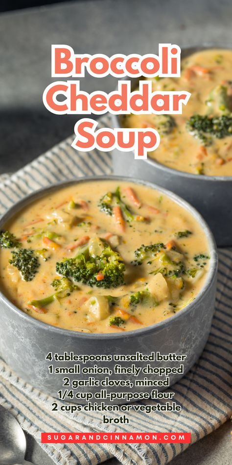 Warm up with a comforting bowl of broccoli cheddar soup! 🥦🧀 This creamy, cheesy soup is packed with flavor and perfect for a cozy night in. Quick to make and always a crowd-pleaser. Save this pin for your next soup night! 📌✨ Favorite Soup Recipes, Heart Healthy Soup Recipes, Soups For Diabetics, Christmas Soup Recipes, Heart Healthy Soup, Cheesy Soup, Soup Night, Wedding Soup Recipe, Christmas Soup