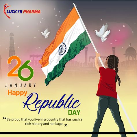 As we celebrate our independence, let us free our minds from deleterious thoughts. Luckys Pharma wishes you all a Happy Republic Day! #republicday #republicday2023 #indianrepublicday #republicday #india ##republicdayparade #celebrations #happyrepublicday #republic #parade #freedom Happy Republic Day, Unity In Diversity, Republic Day, Tri Color, This Is Us, India, Let It Be, History, Quick Saves