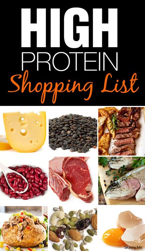 High Protein Shopping List - Protein is power—at least when you’re losing weight and maintaining a healthier body. #highproteinrecipes #cleaneating High Protein Shopping List, Protein Shopping List, Protein Dinner, Protein Smoothies, Overnight Oat, Speed Up Metabolism, Low Carb Diets, Makanan Diet, Protein Diets