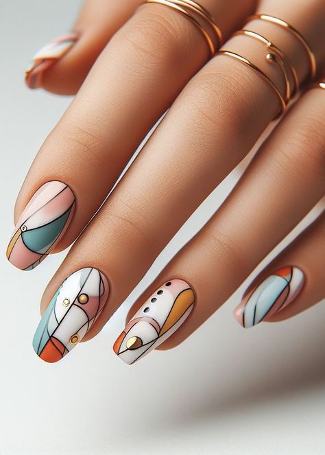 Abstract Nail Art: It's Not Just Random Splotches (We Promise!) | Pocoko Sculpted Nail Art, Festive Nail Designs, Abstract Nail, New Years Eve Nails, Abstract Nail Art, Cute Nail Art Designs, Nail Art Designs Summer, Short Nails Art, French Nail Designs