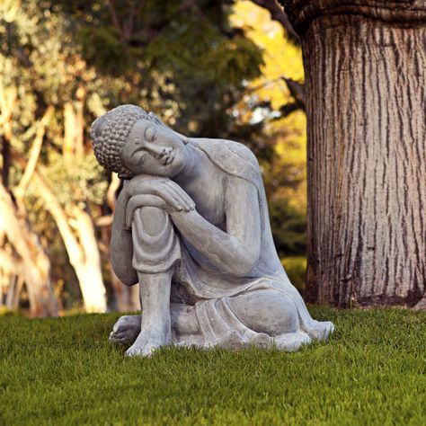 ResinStone Resting Buddha Statue Resting Buddha, Goddess Garden, Beautiful Statues, Bali Garden, Bichon Frise Puppy, Garden Gnomes Statue, Virgin Mary Statue, Fairy Statues, Buddha Zen