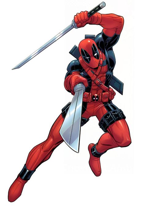 Deadpool Comic Art, Deadpool Png, David Nakayama, Deadpool Y Spiderman, Deadpool Pictures, Deadpool Artwork, Xman Marvel, Kubo And The Two Strings, Deadpool Art