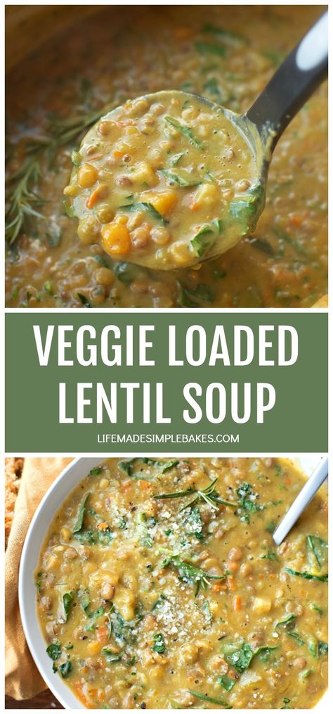 Light Veggie Soup, Winter Lentil Soup, Summer Lentil Soup, Veggie Soups And Stews, Blended Veggie Soup, Creamy Veggie Soup, Lentil And Vegetable Soup, Green Lentil Recipes, Creamy Lentil Soup