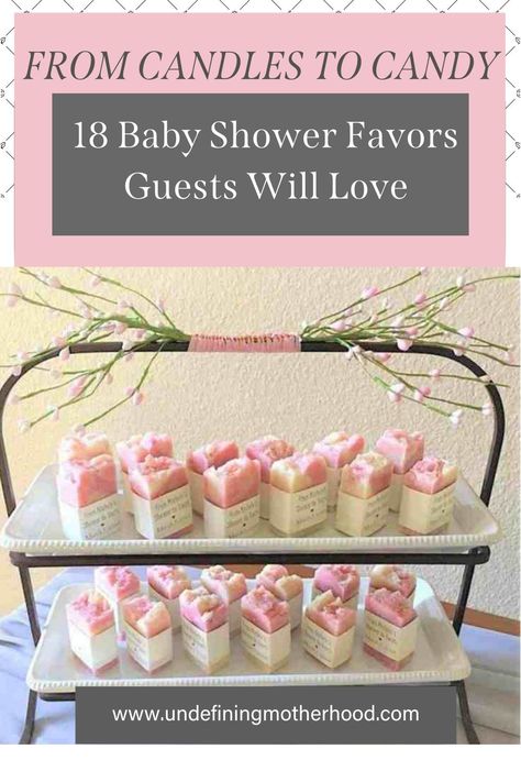 It can be easy to forget about choosing a favor for your guests. What's hard is deciding what to give. We're sharing a list of 18 shower gifts your guests will love! #babyshower #giftguide #showergift #babyshowerfavor #babyshowerhost #partyideas #partyfavors Girl Baby Shower Gifts For Guests, Baby Shower Favours For Guests Girl, Baby Shower Keepsake Ideas For Guests, Thank You Baby Shower Gifts, Baby Girl Shower Favors For Guests, Girl Baby Shower Favors For Guests, Baby Shower Goodie Bags Ideas, Baby Shower Gift For Guests, Diy Baby Shower Favors For Guests