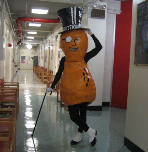 How to make a Mr. Peanut costume Planters Peanut Man, Mr Peanut Costume, Peanut Halloween, Peanut Costume, Mr. Peanut, Mr Peanut, Planters Peanuts, Halloween Party Dress, Costume Tutorial