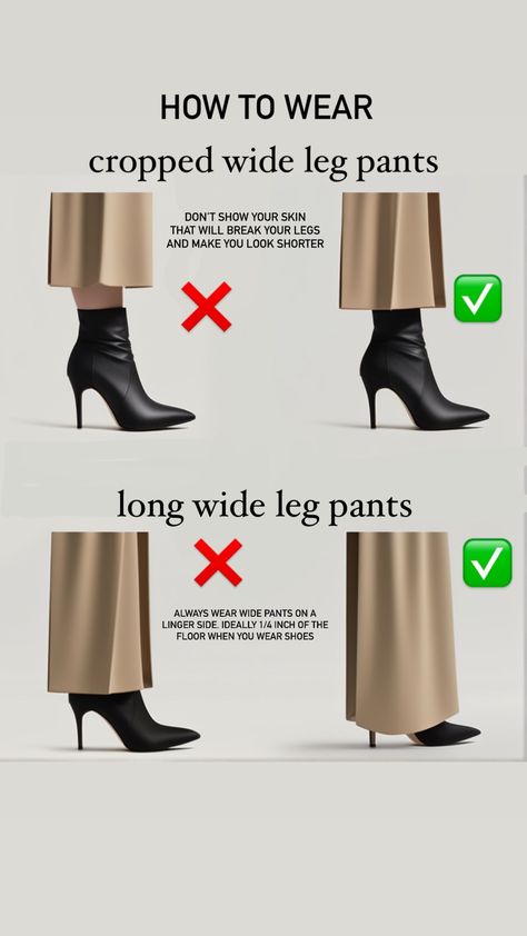 What pants to wear with black booties. The best way to wear pants with heels. Pant Length And Shoe Guide, Boots And Skirts, Jw Outfits, Uk Girl, Harry Style, Black Ankle Pants, Monochromatic Outfit, Kurta Neck Design, Hacks Clothes