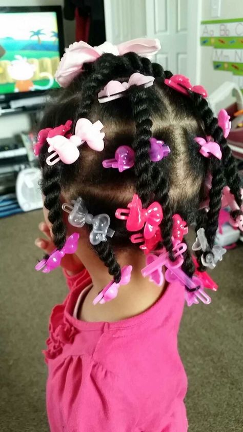 Barrette Hairstyles Kids Black, Barettes Hairstyles, Black Toddler Girl Hairstyles, Hairstyles With Barrettes, African Hairstyles For Kids, Black Toddler Hairstyles, Black Baby Girl Hairstyles, Baby Girl Hairstyles Curly, Easy Toddler Hairstyles