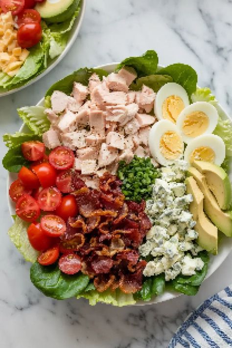 A photo of a  Cobb Salad a Salad Recipes Garden Salad Recipes, Salad Toppings Ideas, Summer Pasta Salads, Autumn Chopped Salad, Best Salad Ever, Garden Salad Recipe, Best Salads, Best Salads Ever, The Best Salad